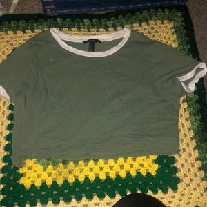 Green crop top